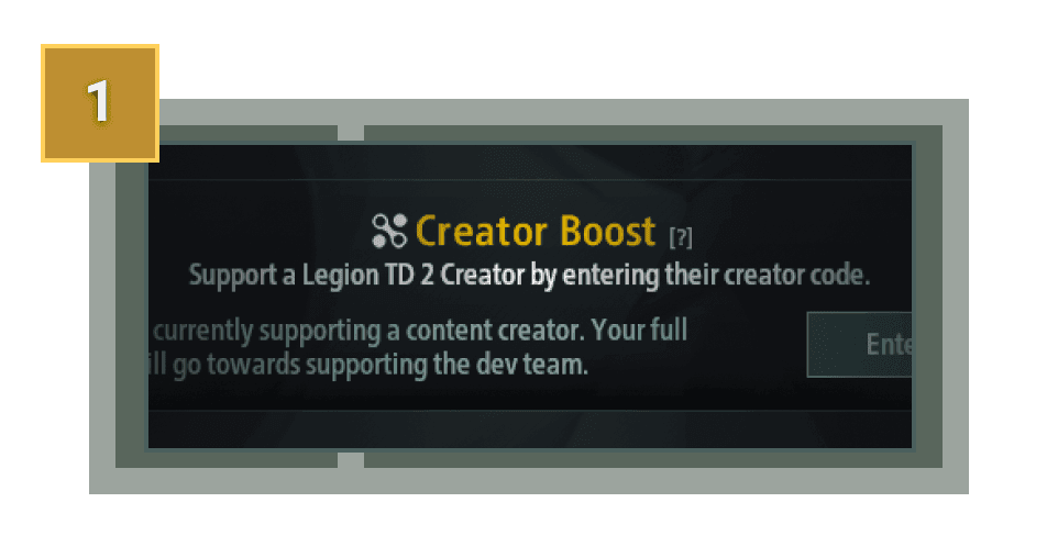 Create your account and creator code