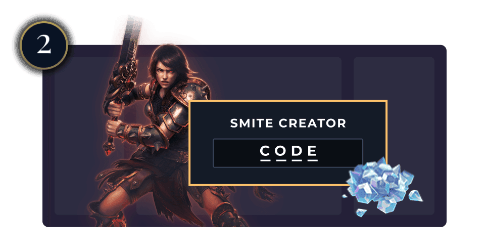 Select your creator code