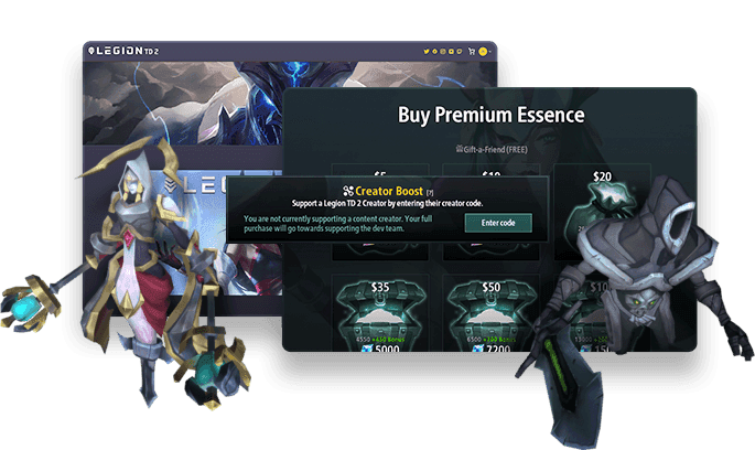 Legion TD 2 Store Example